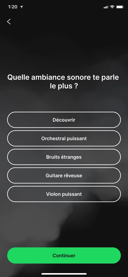 Question : « Quelle ambiance sonore te parle le plus ? »